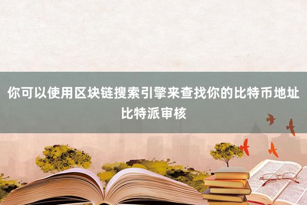 你可以使用区块链搜索引擎来查找你的比特币地址比特派审核