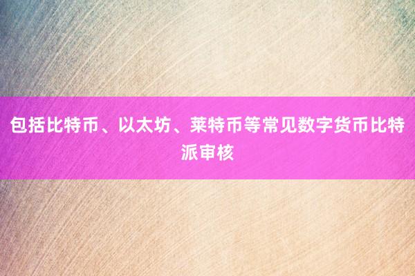 包括比特币、以太坊、莱特币等常见数字货币比特派审核