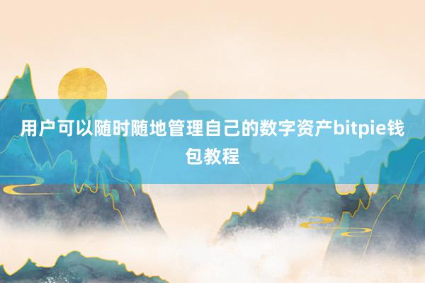 用户可以随时随地管理自己的数字资产bitpie钱包教程