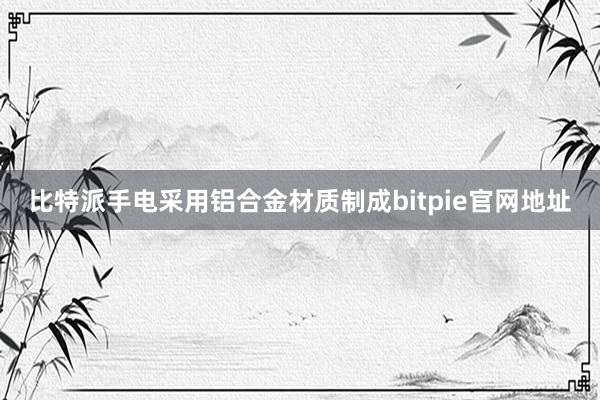 比特派手电采用铝合金材质制成bitpie官网地址