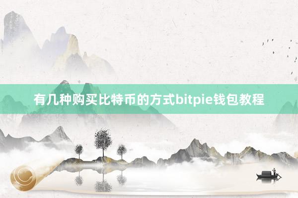 有几种购买比特币的方式bitpie钱包教程