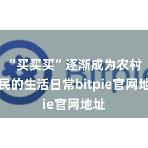 “买买买”逐渐成为农村居民的生活日常bitpie官网地址