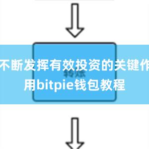 不断发挥有效投资的关键作用bitpie钱包教程